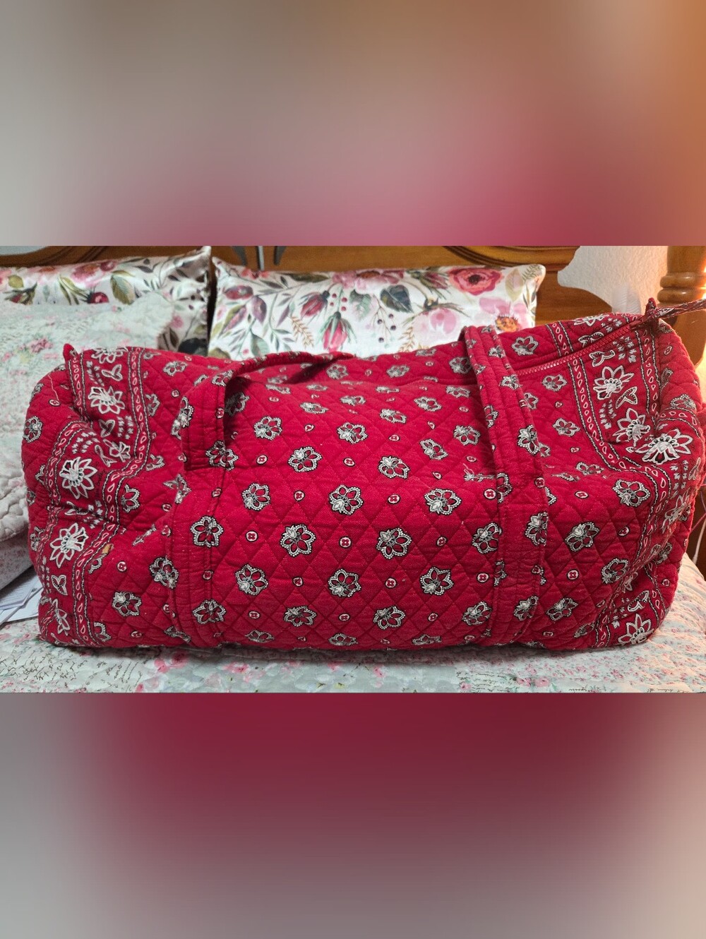 Quilted Vera Bradley Large Duffel